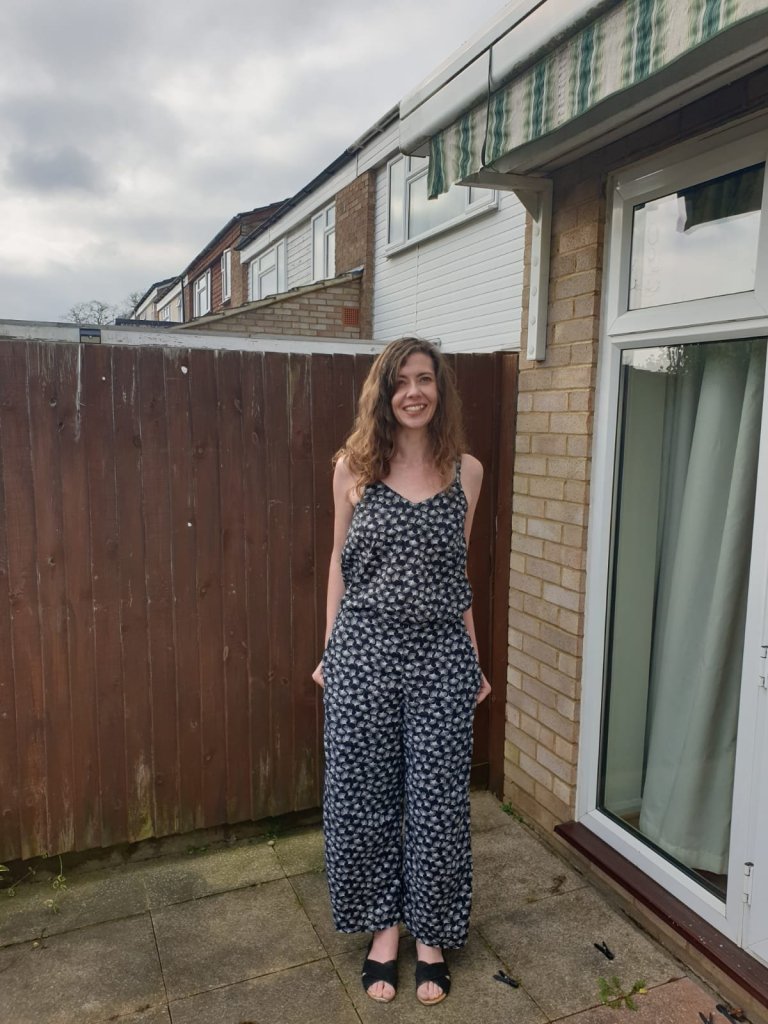 Sew: Ogden Cami #3 – faux jumpsuit with Safiya Trousers – Project